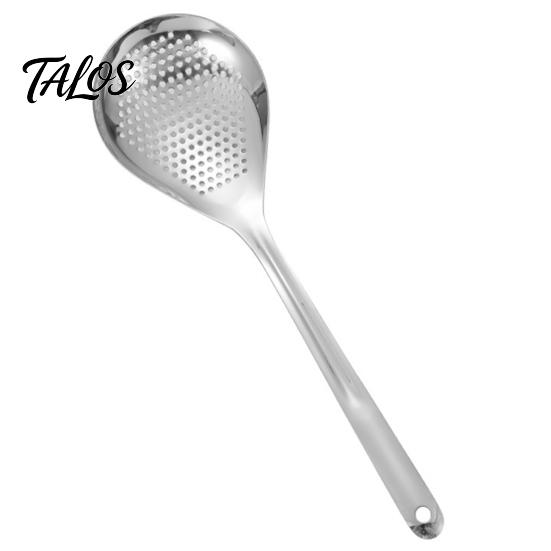 Talos Stainless Steel Kitchen Strainer Skimmer, Large Deep Mesh Spoon for Noodles Frying Hot Pot, Heat‑Resistant Oil Drainer Sifting, Rust‑Proof