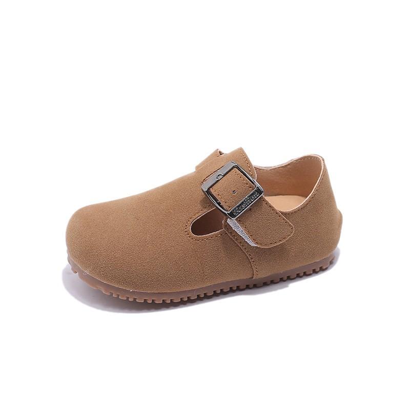 Kids Soft Sole Buckle Loafer Shoes Fall Toddlers Boys Girls Retro Style Slip-On Footwear