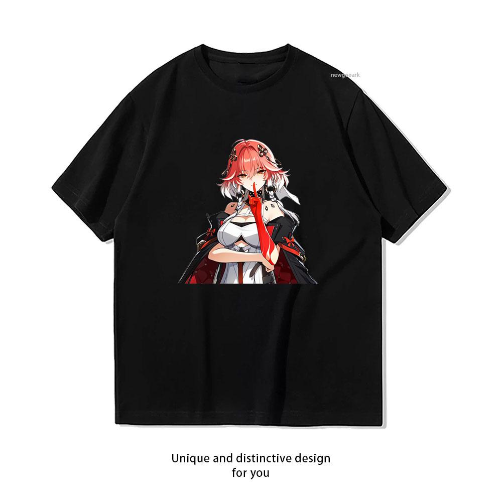 changli Wuthering waves game Shirt Woman Man Casual Cotton Printed T Shirts Adult Streetwear Camisetas Tops Tee Creative