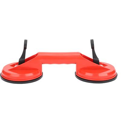 Doppel-Saugheber Roter Kunststoff Doppelkopf Glasheber Fliesenboden Absauger 11,5cm
