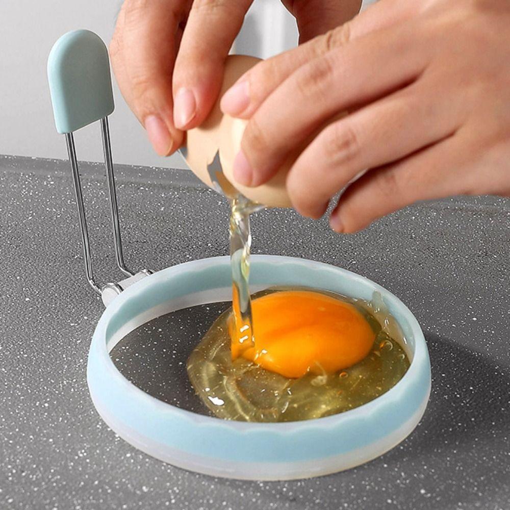 2 Pieces Silicone Pancake Ring Heat-resistant Omelet Mold Multi-functional Fried Egg Maker  Cookies