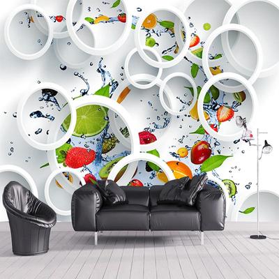 3D Wallpaper Segar Buah Apple Latar Belakang Dinding Mural Dapur Restoran Terbaru Modern Dekorasi Kreatif Wallpaper Papel De Parede 3D