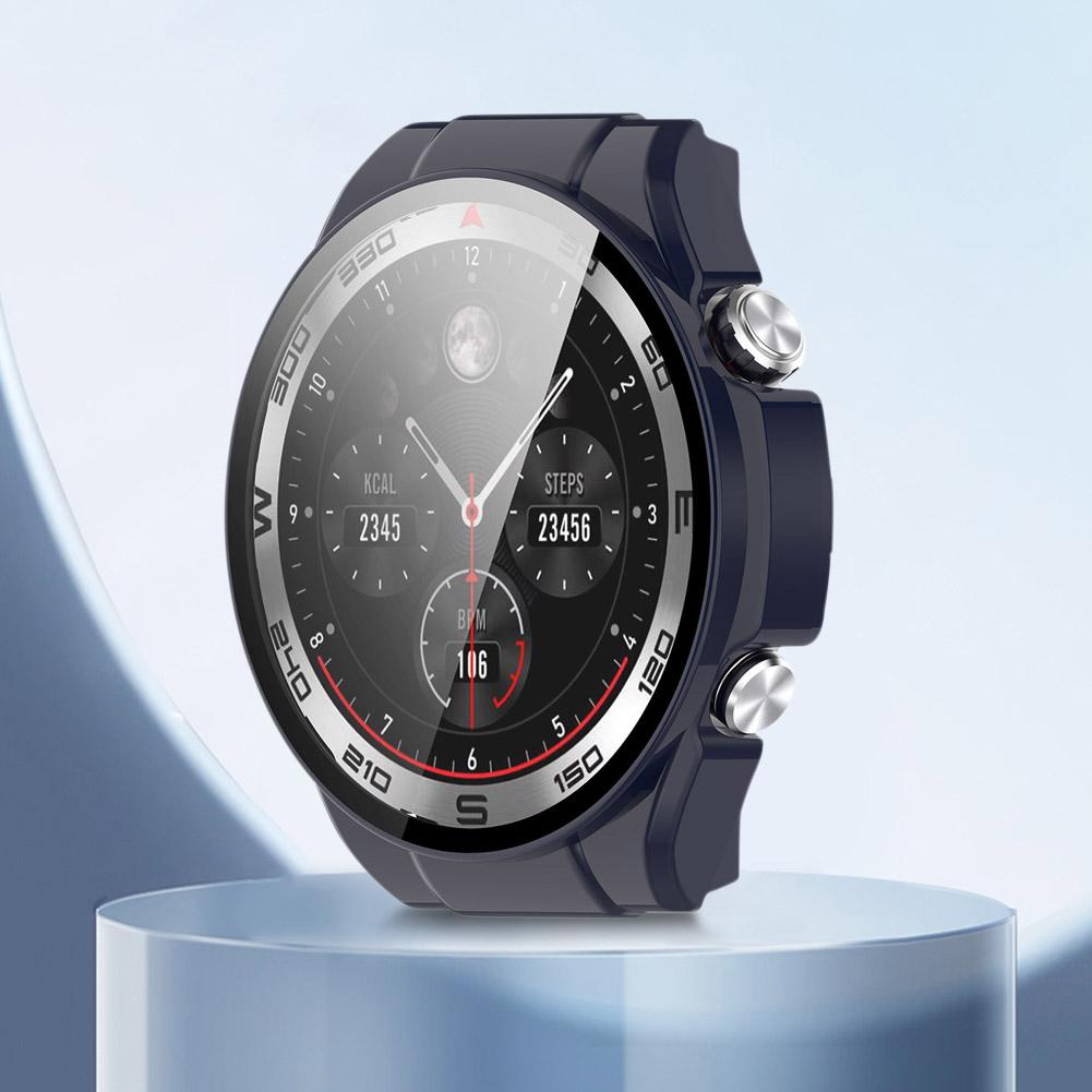 Screen Protector Case with Tempered Glass Protective Cover Anti-Scratch Screen Protector Full Cover Case for Haylou Watch R8