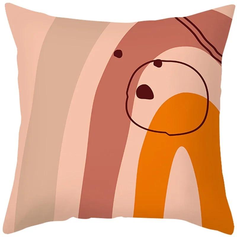 

Morandi Скандинавский Простой Абстрактный Чехол для Подушки Дивана Офисный Чехол для Подушки Чехол для Подушки из Персиковой Кожи 40x40cm