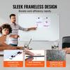 Magnetic Glass Whiteboard, Dry Erase Board 1200 x 800 mm, Wall-Mounted Large White Glassboard Frameless, with Marker Tray, an Eraser and 2 Markers,