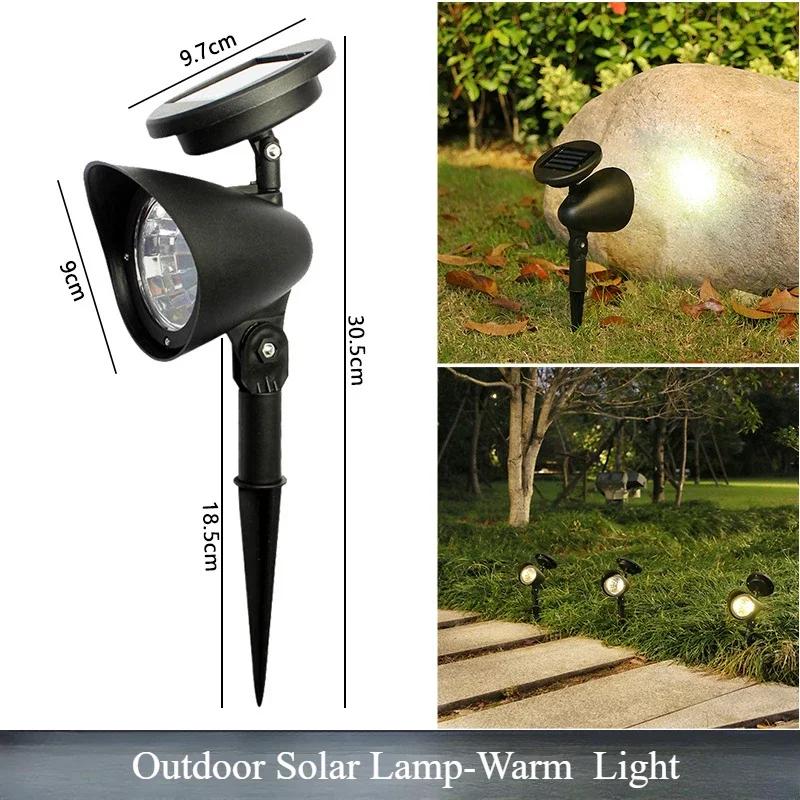 1/2PCS Solar Powered LED Spotlight Outdoor - Waterproof Garden Landscape Light for Pathway, Lawn,Tree Courtyard X-mas Decoration