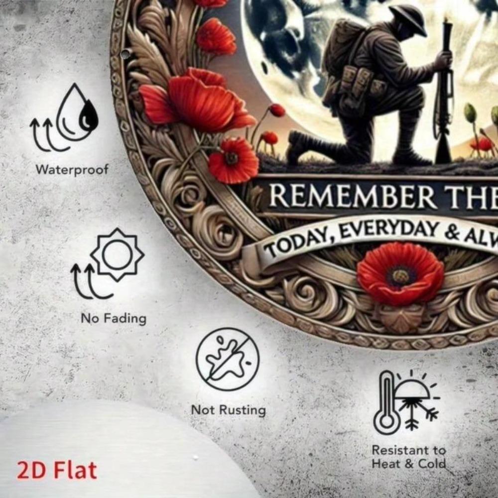 Vintage Soldier Wall Art Metal Tin Sign for Home Bar Garage Decor