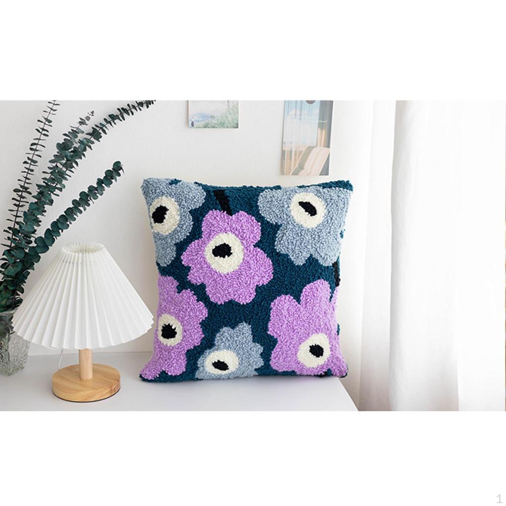 16x16 '' Desenli Punch Nakışı, İplikler, Halı Yastık Kılıfı İçin Yapım Araçları W/