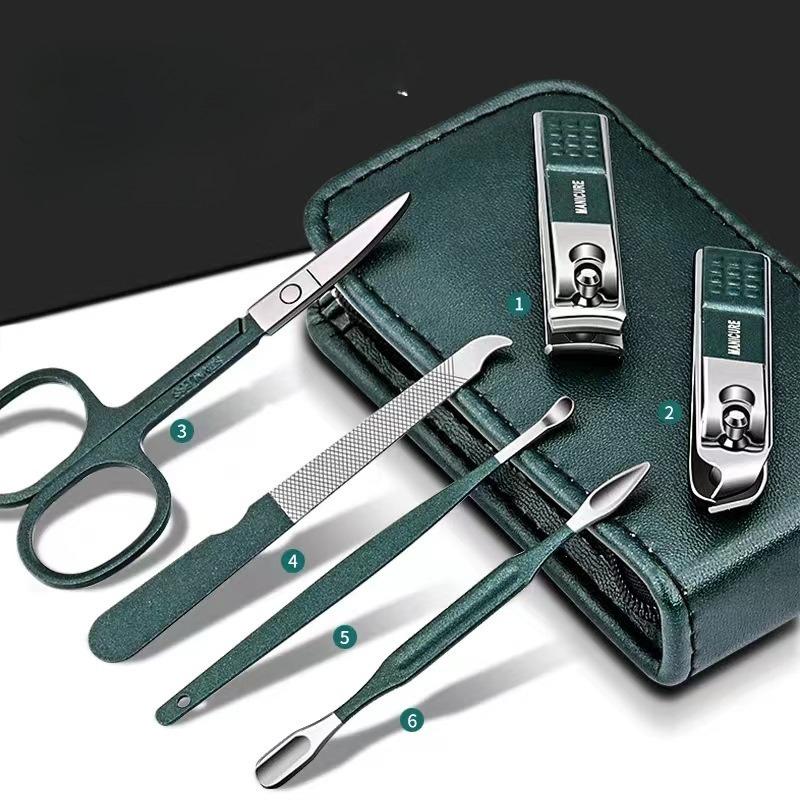 6 Piece Portable Nail Scissors Set Household High End Mens and Womens Special Nail Clippers Manicure Beauty Tools