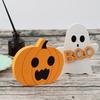 3PCS Spirit Pumpkin Cats Table Sign Wooden Ornaments Halloween Home Tabletop Decoration Festival Parties Supplies