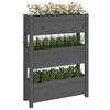 Plant Pot Gray 77x25x104.5 Cm Solid Pine Wood