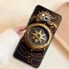 Vintage compass illustration For Xiaomi Mi Poco F3 F4 F5 F6 X3 X4 X5 X6 X7 M3 M4 M5 M6 M7 GT Pro 5G Black Phone Case