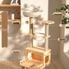 Multi-Level Wooden Cat Tree & Condo
