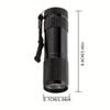 Portable Ultra Violet Blacklight 9 LED UV Flashlight Torch Light Lamp Mini Aluminum UV flashlight