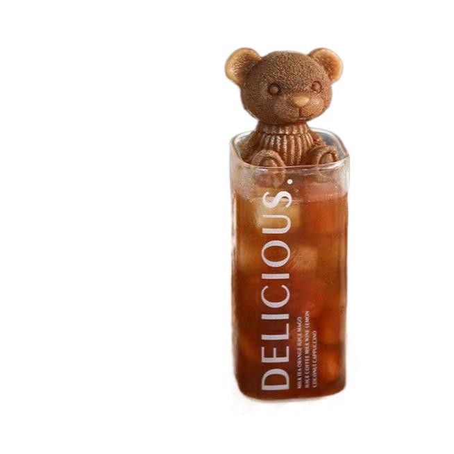 Influencer Bear Rose Silicone Ice Mold - Easy Release, Food-Grade Creative Ice Tray