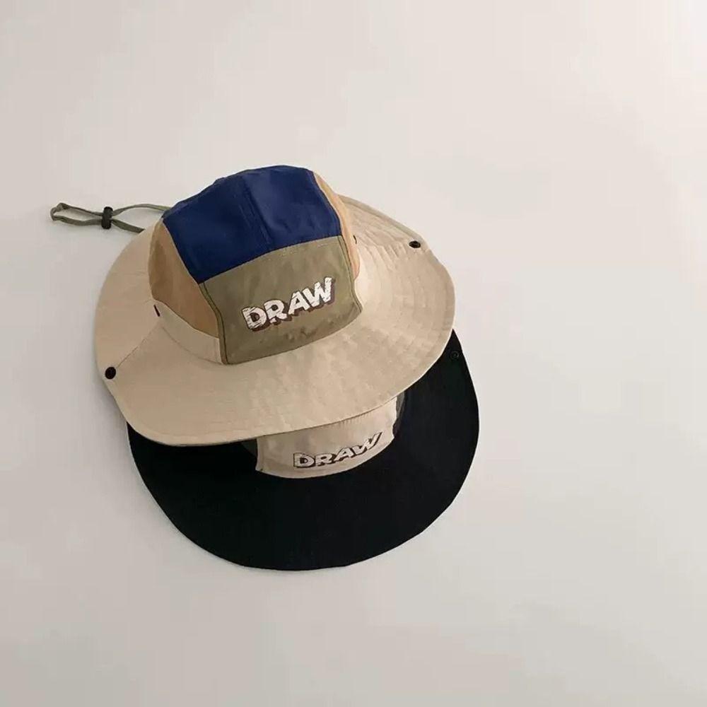 Summer Children Fisherman Cap Quick-dry Outdoor Sunscreen Hat Boys Girls Bucket Cap  3-10 Years