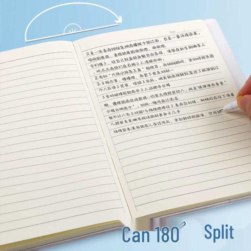 Soft Leather Student Notebook - A5/B5 Lined, Thick Cartoon Diary