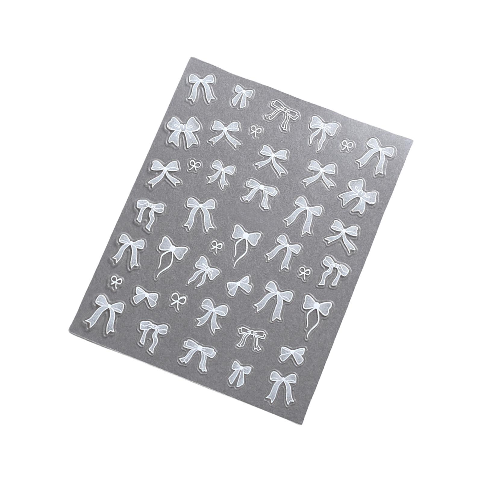 

3D Наклейка для ногтей в виде бантика, самоклеящиеся наклейки для ногтей, милые ленточные бантики, наклейки для нейл-арта, украшения для ногтей для вечеринки 314