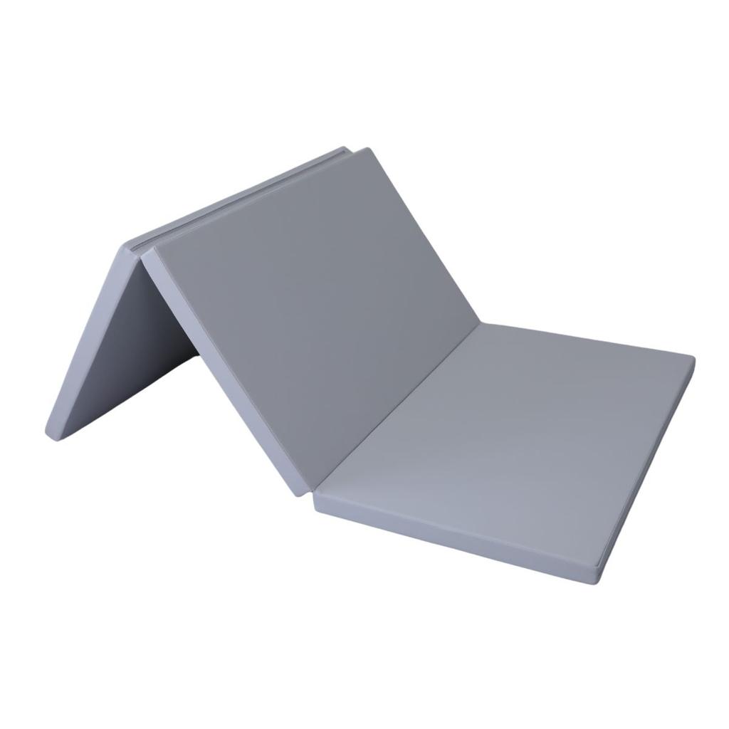 Gymnastic mattress Satellite 180x100x5 cm three-piece - grey