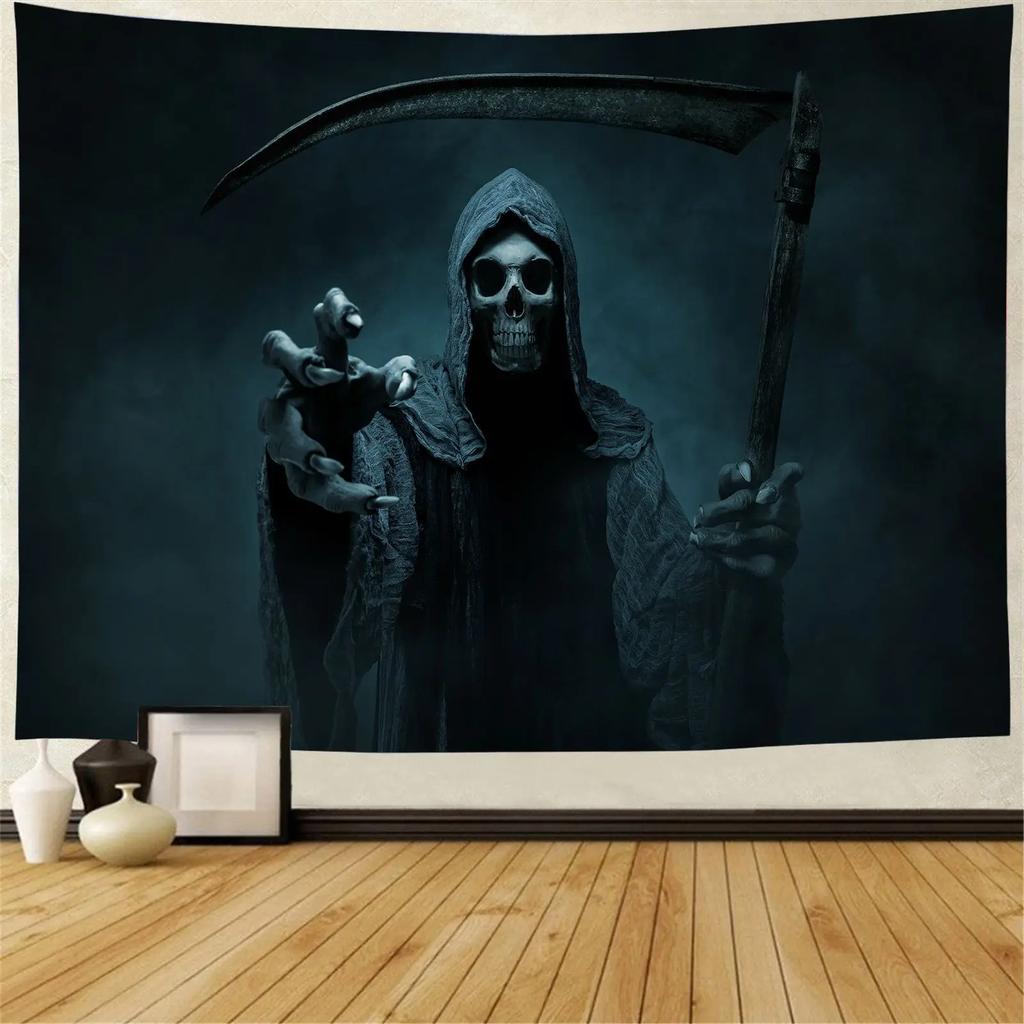 Boho Wicked Magic Castle Ghost Wall Rug Decor Devil Bedspread Cushion Halloween Pumpkin Lantern Wall Tapestry Tapiz