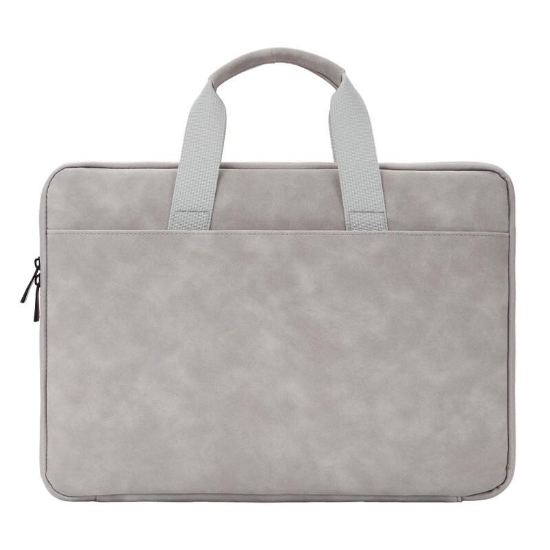 REWELL Full-Opening PU Nubuck Laptop Tote Bag