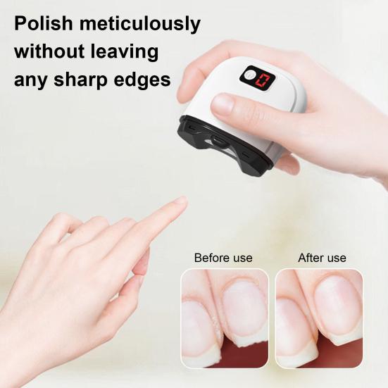 Multi-functional Electric Nail Clipper with LED Kids Adults Seniors Automatic Nail Trimmer Rechargeable Baby Manicure Grinding File Fingernail Cutter