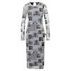 Womens/Ladies Keith Haring Crew Neck Long-Sleeved Bodycon Dress