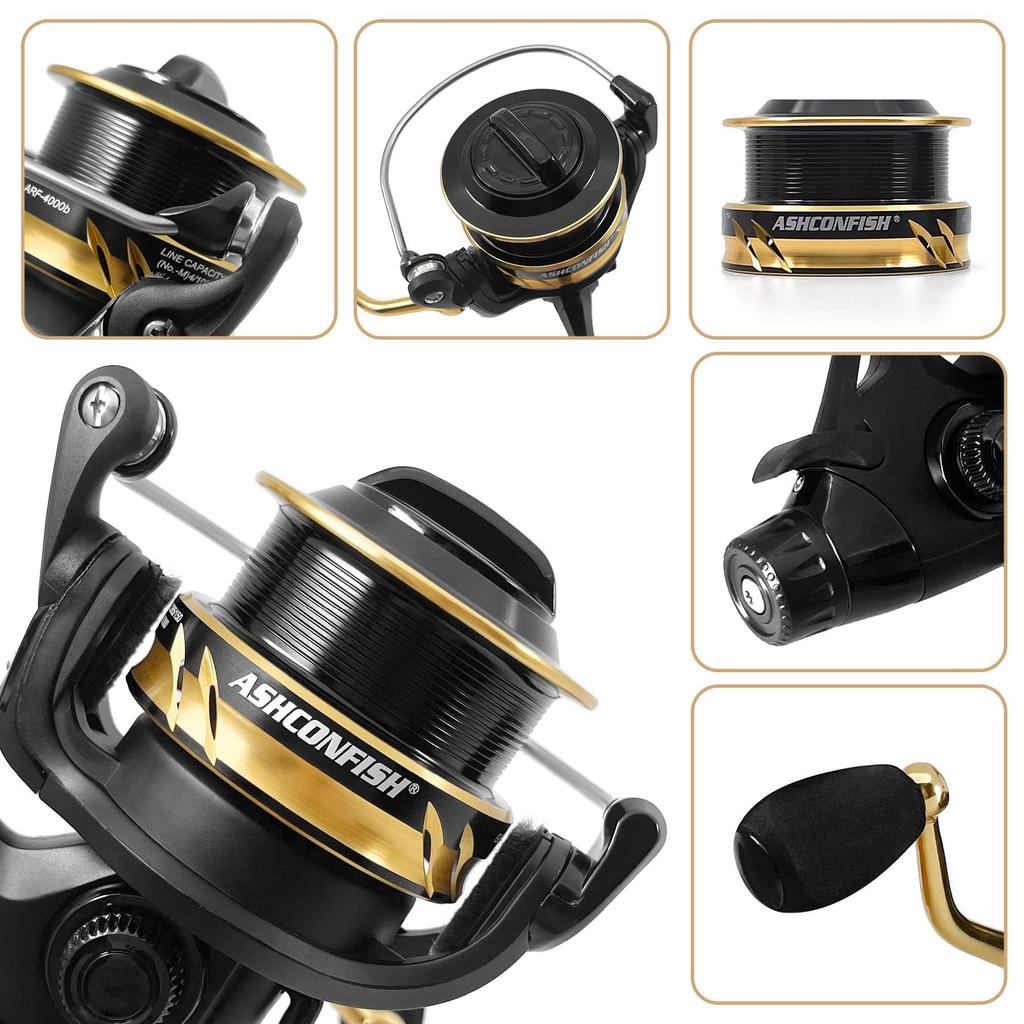 Ashconfish Double Brake Spinning Left and Right Interchangeable Handle Strong For Long Hole Freshwater Sea Fishing 4000 5000 4000b 5000b Reel, Reel,