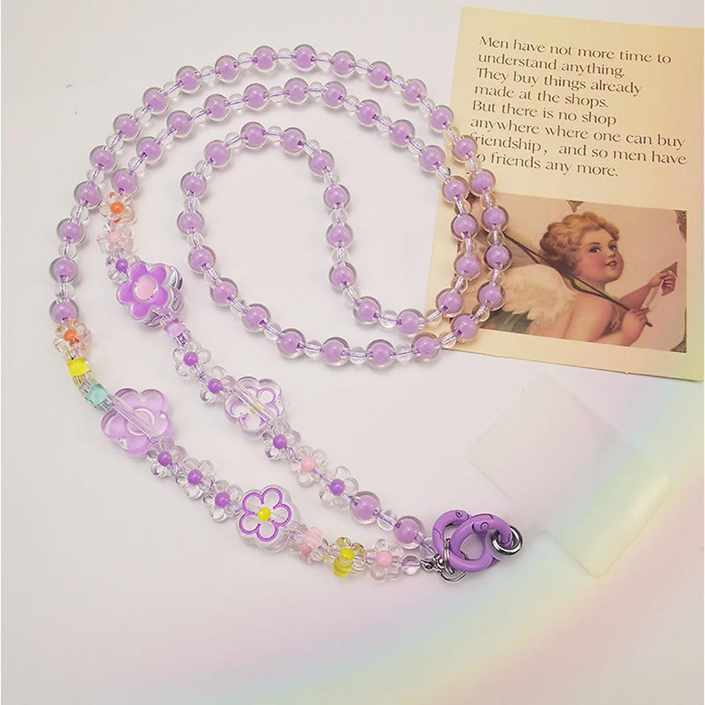 Crossbody Long  Beaded Mobile Phone Hanging Chain Mobile Phone Case Lanyard Travel Bag Chain Rope Suitable For Phone