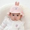 Cute Rabbit Baby Girl Bucket Hat Lace Ruffle Fisherman Cap for Toddler Kids Adjustable Drawstring Basin Caps