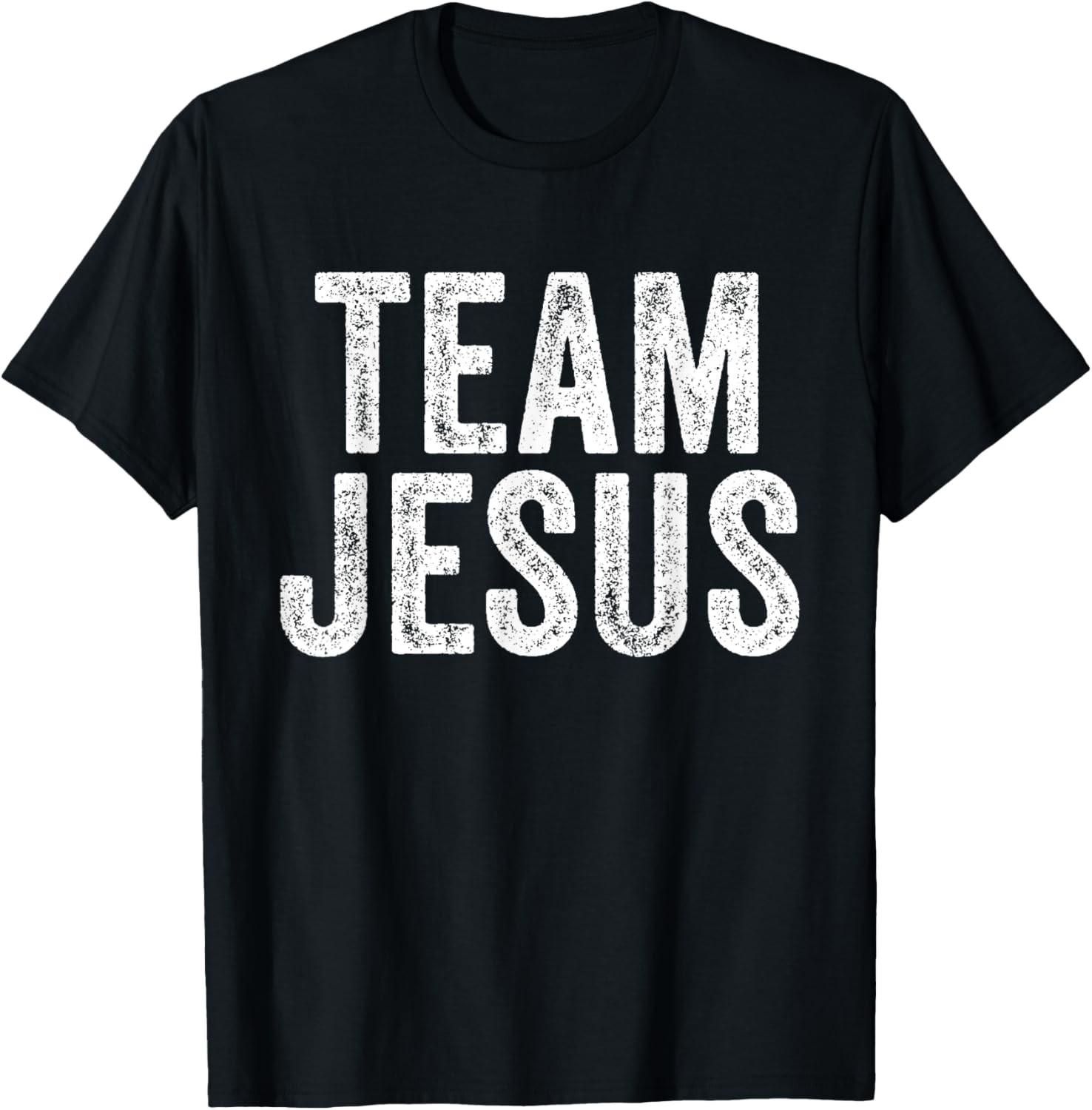 Team Jesus Religious Christian Believer Faith Christ Vintage T-Shirt S разноцветный