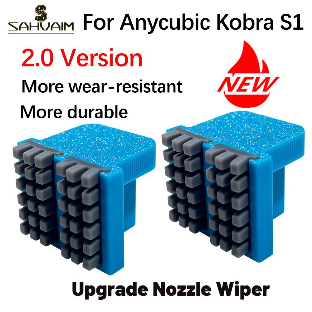 2.0 Version Nozzle Wiper For Kobra S1 Hot end Nozzle Wiper Nozzle Silicone Brush For Anycubic Kobra S1C Nozzle Brush Cleaner