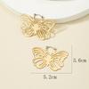 Elegant Hollow Butterfly Bowknot Earrings: High-End Metal Fashion for Women