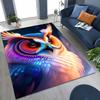 New Mysterious Owl Colorful Cartoon Birds Rug for Bedroom Living Room Sofa Home Doormat Decor,Large Kid Non-slip Floor Mat