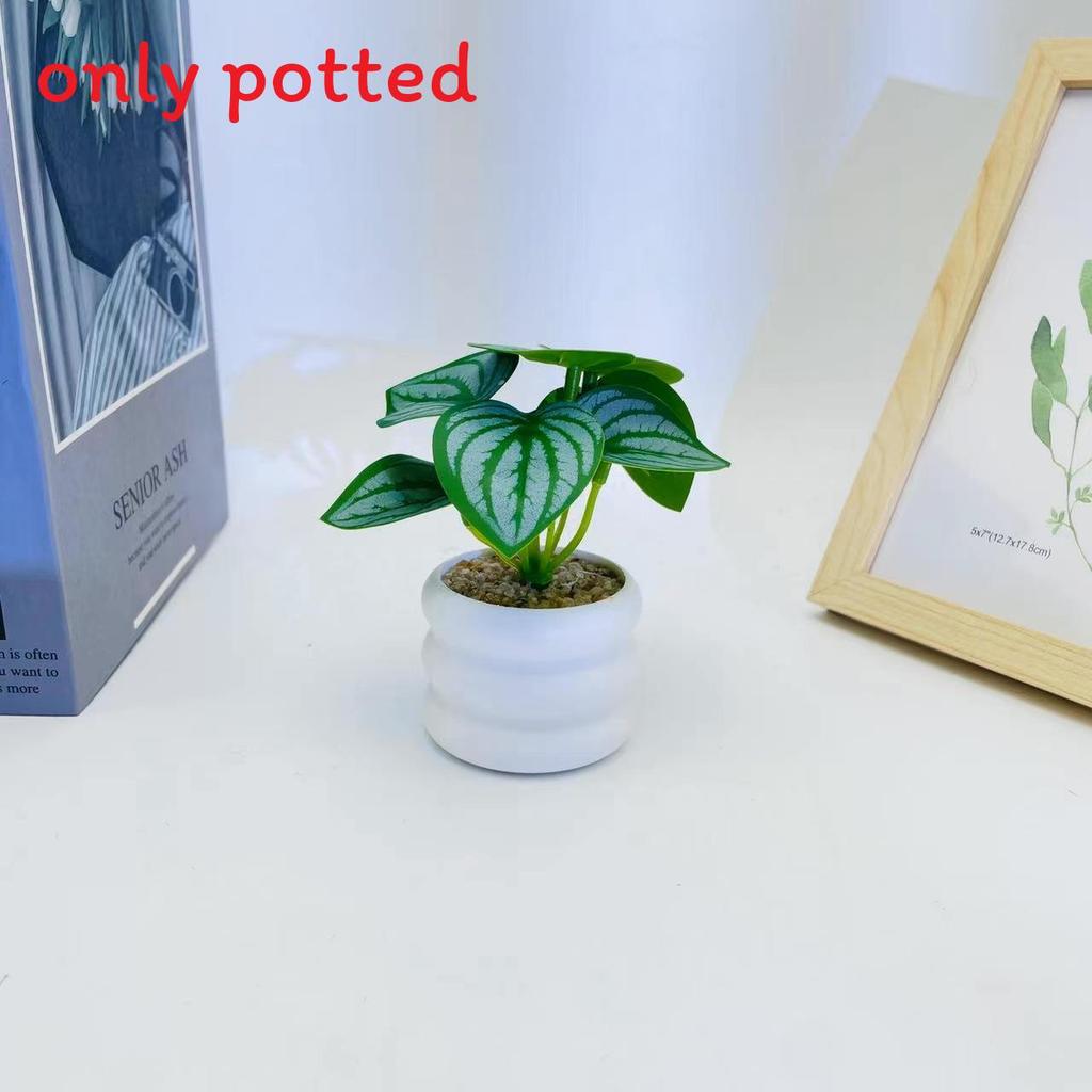 Simulation Leaves 8 Epipremnum Aureum Potted Artificial Plant Ornament Decor