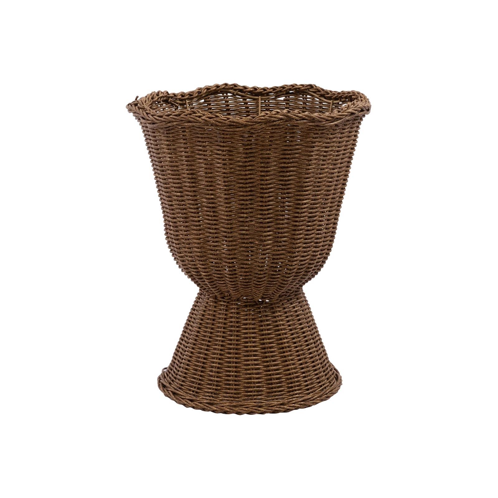 

Handwoven Wicker Decorative Basket Hourglass Shape Multipurpose Storage Organizer for Home and Office Use One Size