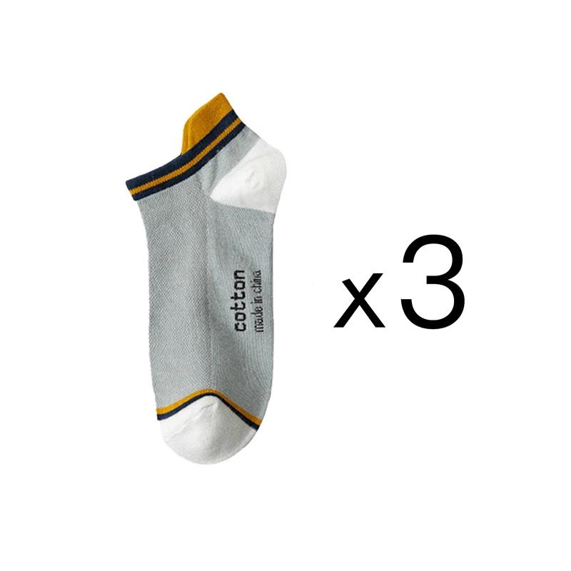 3 Pairs/Lot Men's Ankle Cotton Short Socks Fashion Breathable Couples Comfortable Funny Color Matching Casual Street Plus Size