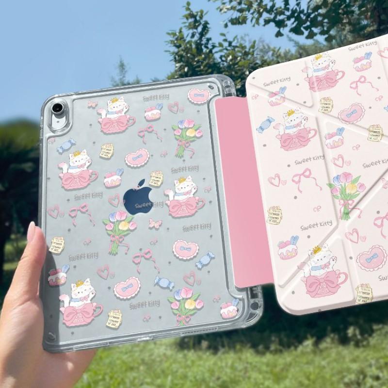 Pink Magnetic Detachable Tablet Case IPad Air 6/7/8 Pro 11 Inch With Pencil Holder