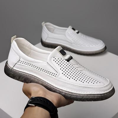 Scarpe casual estive comode da uomo cucite a mano, scarpe casual e sportive all'aperto con suola morbida e comode da uomo, marchio di moda