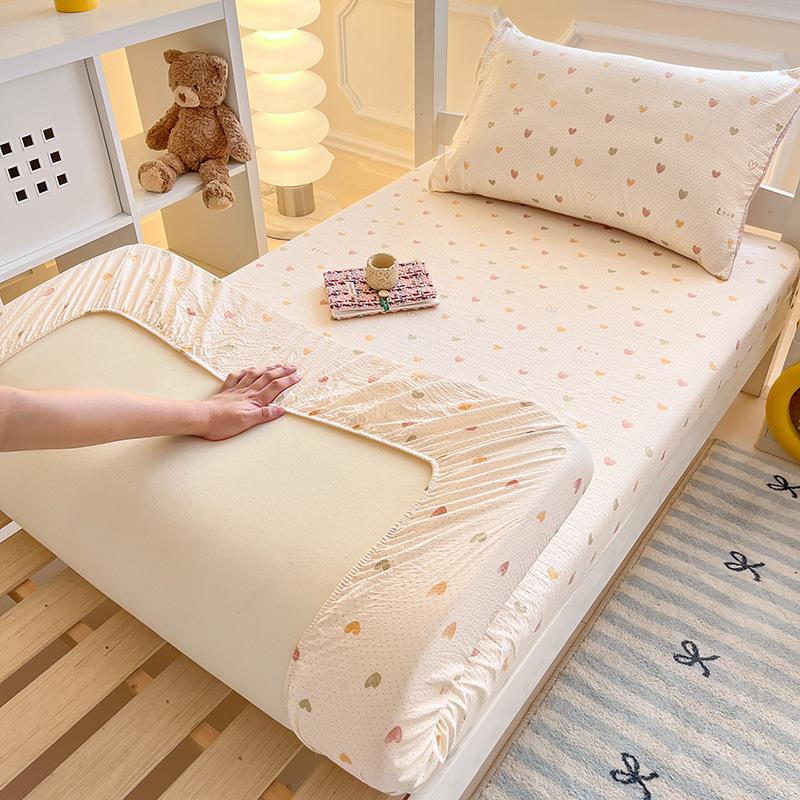 Back-to-school Season Ins Style Fashionable Fitted Sheet Machine Washable Single Student Dormitory Skin-friendly and Comfortable Fitted Sheet