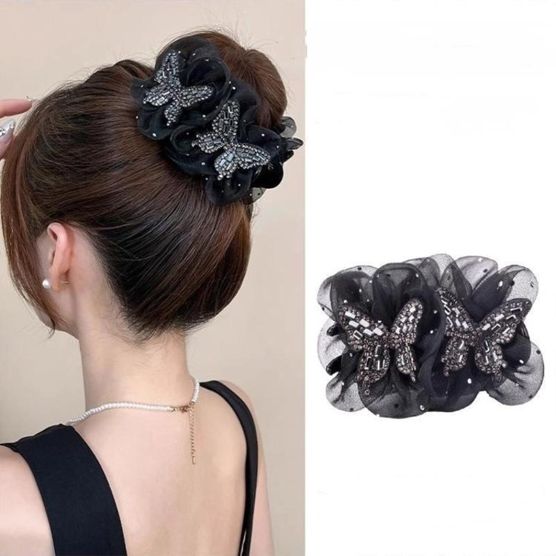 Neue Elegante Weizenähre Schmetterlingsknoten Haarspange für Damen Hinterkopf Chignon Schwanzspange Vielseitige Haarklammer