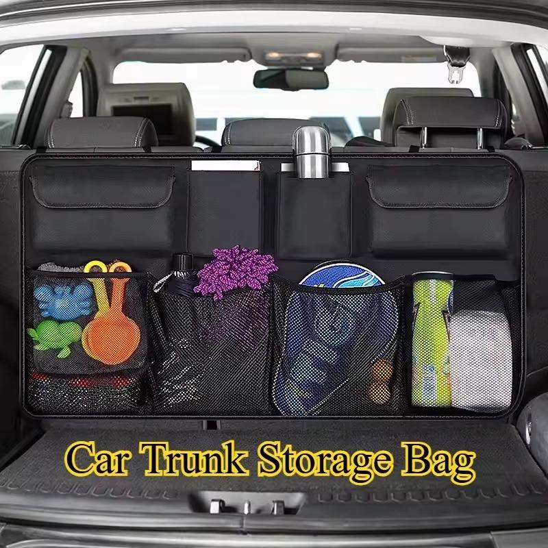 Auto Storage Organizer Car Trunk Bag Universal Large Capacity Backseat Storage Bag Trunk Cargo Mesh Holder Pocket car organizer