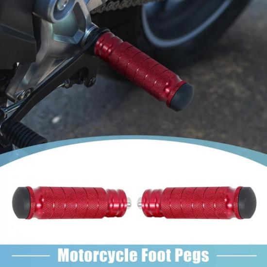 1 Pair 6mm Aluminum Aolly Motorcycle Rearset Footrest Footpeg Motorbike Red