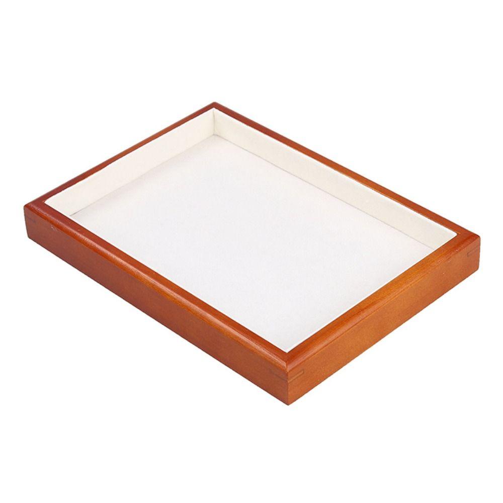 Exquisite Wood Rings Tray Multi-Grids Jewelry Box Wooden Holder Earrings Display Tray  Store
