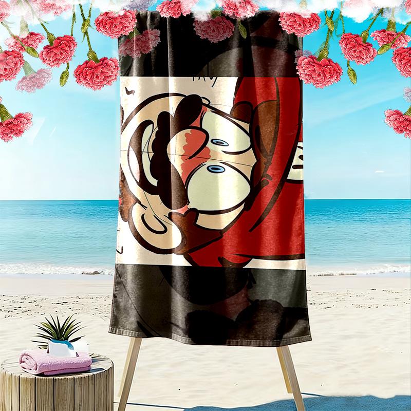 Super Mario2 Print Beach Towel, Large Soft Quick Dry Towel for Beach Camping Swimming