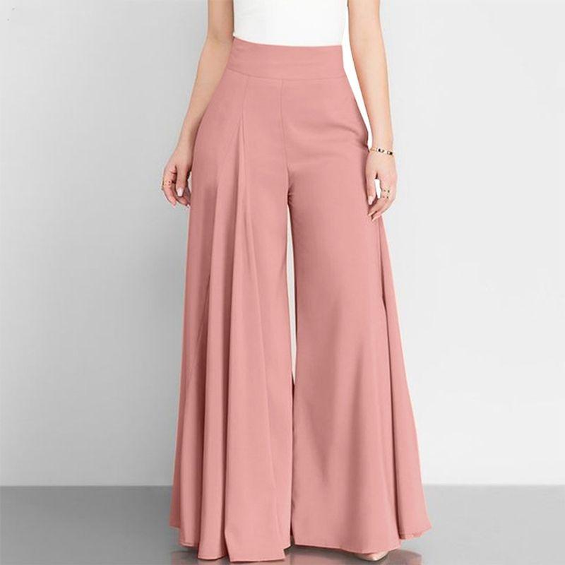 Loose Casual Pants Fashion Style New Arrival Fashion Ol Pure Color High Waist Loose Pants Thin Casual Pants
