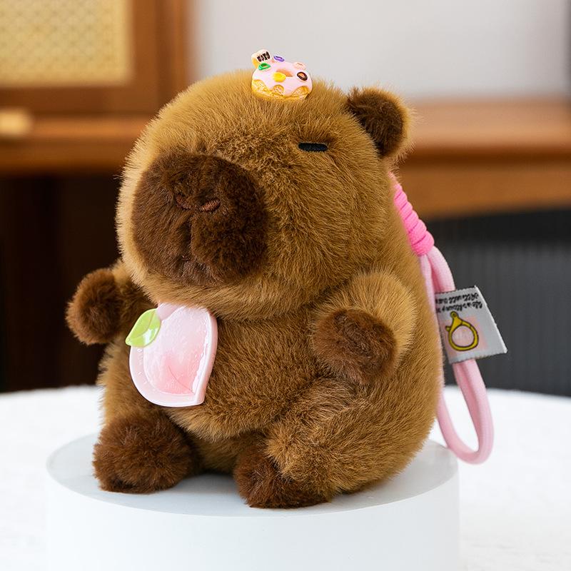Xiangdudun Capybara Doll Cute Kapibara Keychain Plush Pendant Bag Jewelry
