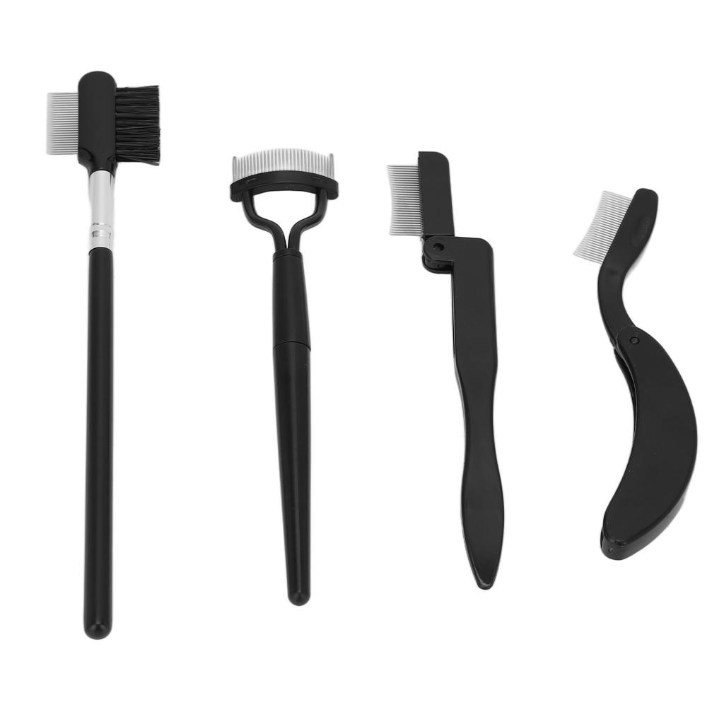 4 Pieces Folding Eyebrow Comb Eyelash Separator Grooming Brush Portable Makeup Tool for Girls Women