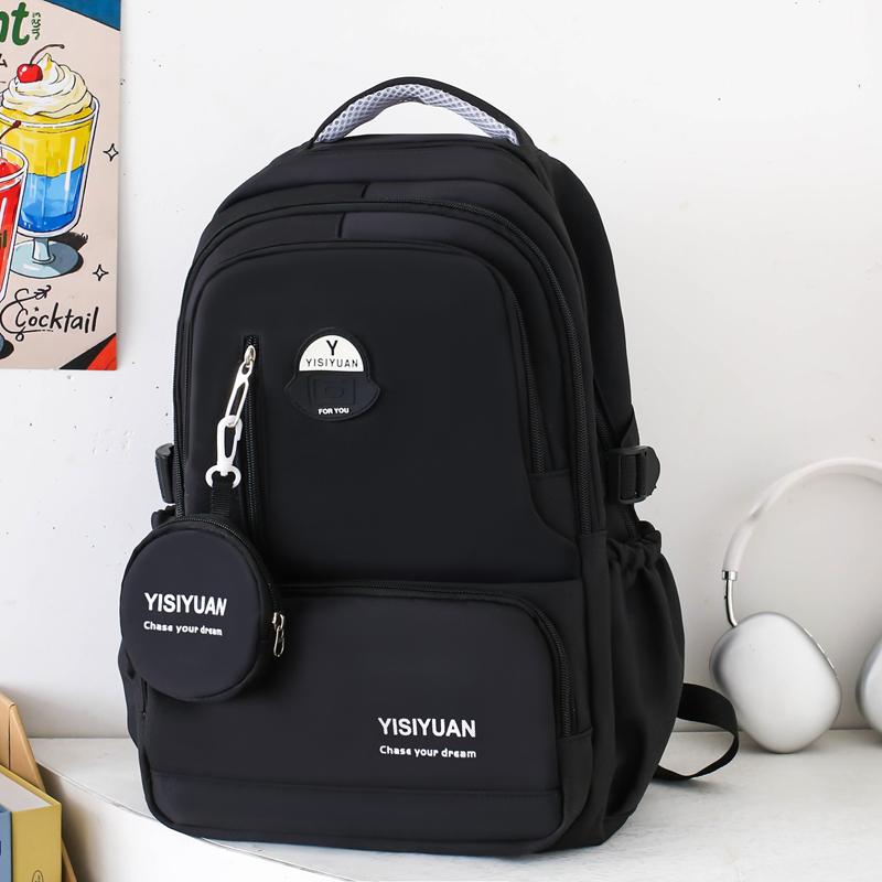 Lightweight Contrast Backpack Student Schoolbag Large Capacity Backpack