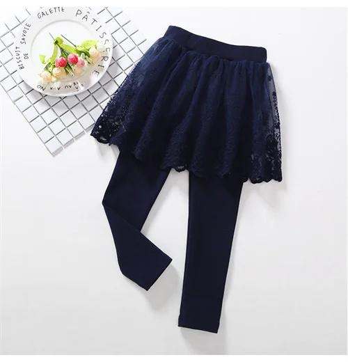 Leggings per bambine dai 2 ai 6 anni, primavera, autunno, gonna e pantaloni in pizzo, pantaloni da principessa per bambine, alla moda, rosa, grigio e nero